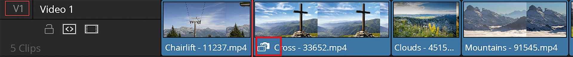 video clips preview in a media editing interface digital production Video clips preview in a media editing interface