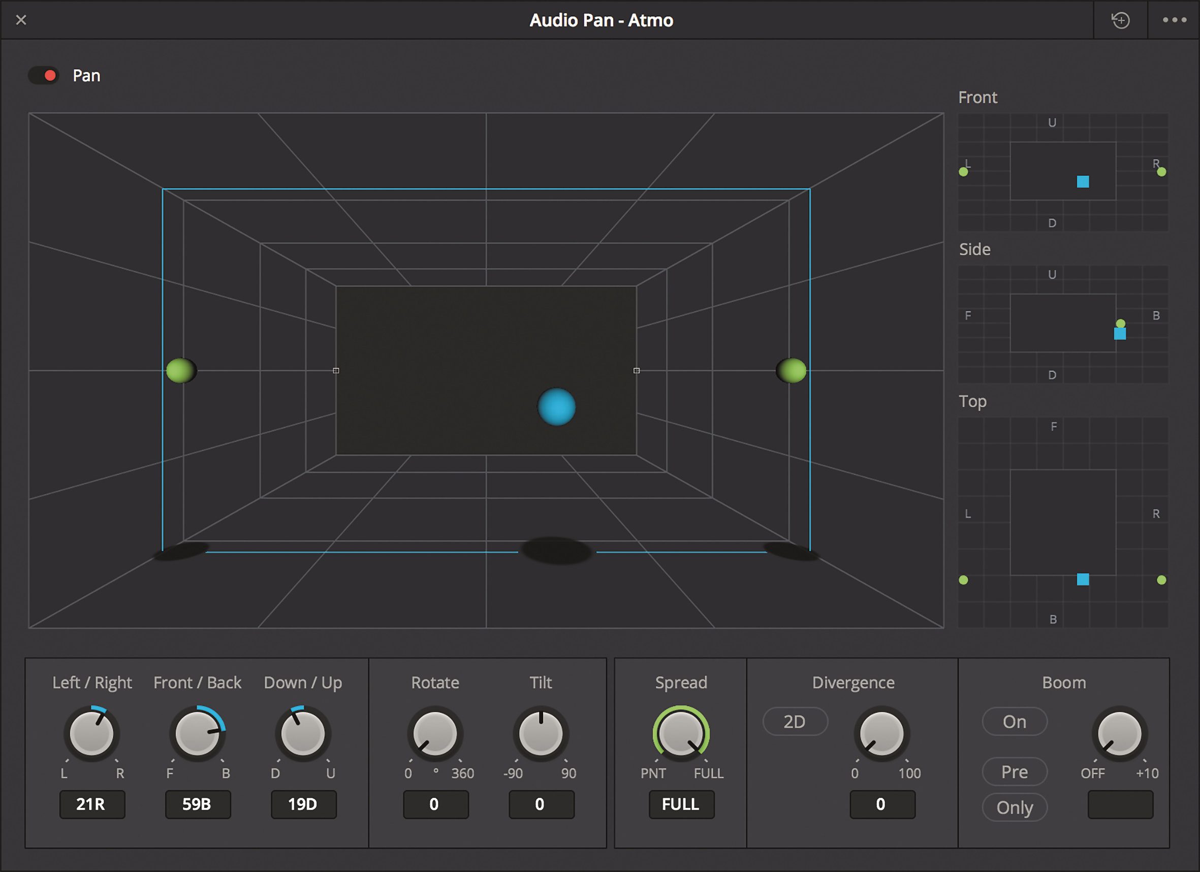 3daudiopan digital production Immersive Formate brauchen auch ein neues Interface zur Positionierung.