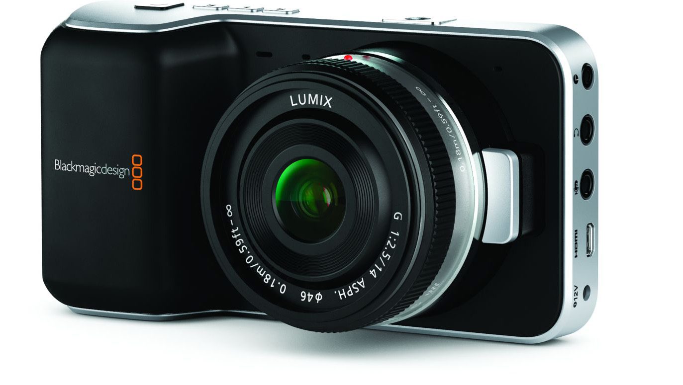 blackmagic design camera with lumix lens digital production Blackmagic Design camera with Lumix lens