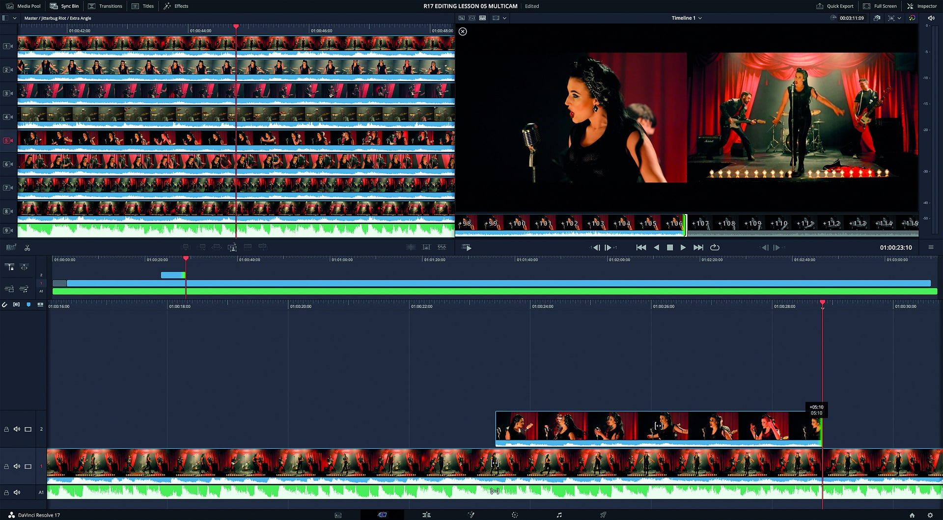 video editing software interface with clips and timeline digital production Video editing software interface with clips and timeline.