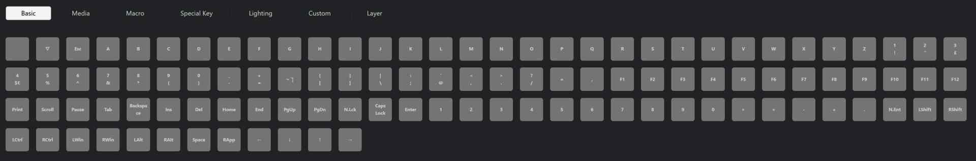 a digital interface displaying a grid of various icons organized in categories such as modifiers game play lighting and camera the background is dark enhancing the visibility of the light icons digital production A digital interface displaying a grid of various icons organized in categories such as 'Modifiers', 'Game Play', 'Lighting', and 'Camera'. The background is dark, enhancing the visibility of the light icons.