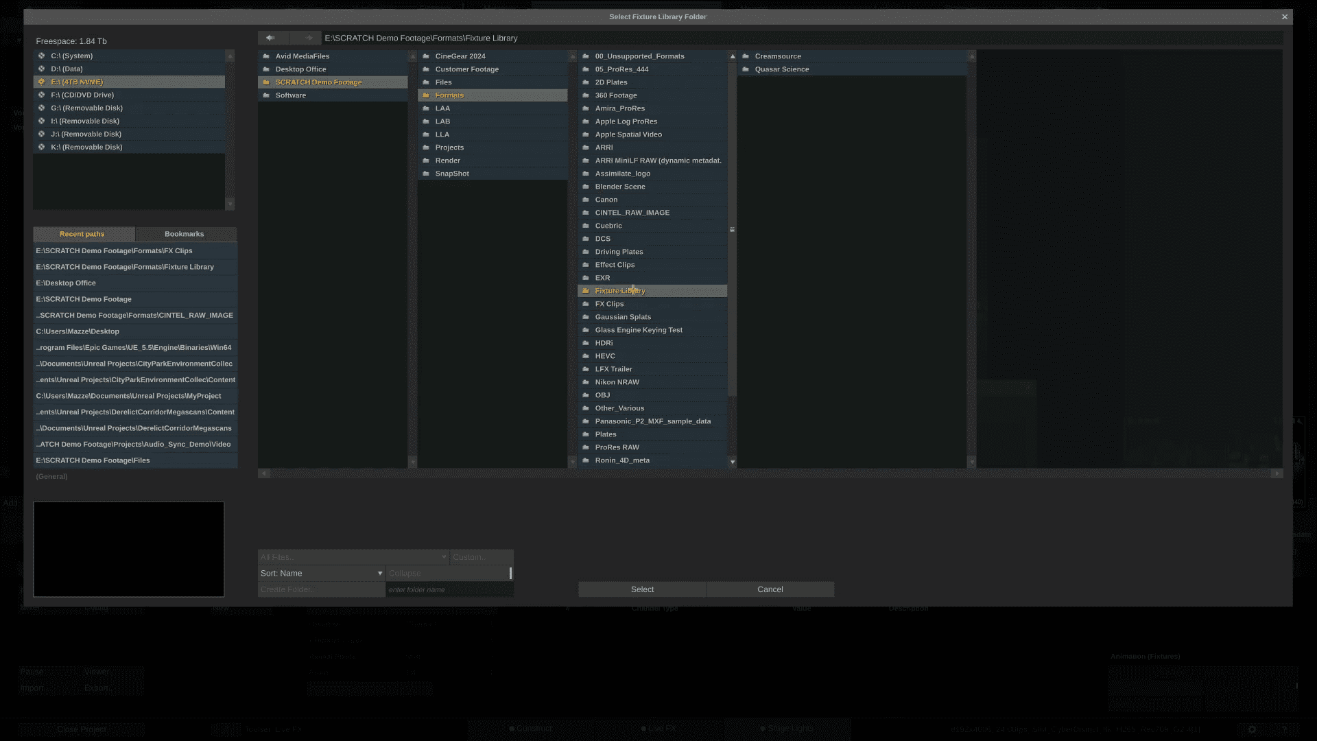a darkthemed file management interface displaying various folders and files in a structured layout the left panel shows a list of file directories while the central area highlights selected folder contents with checkbox options below digital production A dark-themed file management interface displaying various folders and files in a structured layout. The left panel shows a list of file directories, while the central area highlights selected folder contents with checkbox options below.