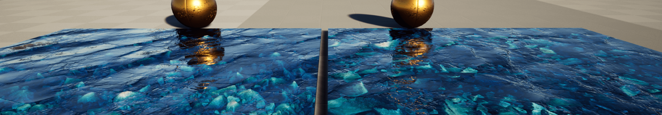 two large glossy panels with a blue textured surface resembling water and ice positioned side by side on a flat floor atop each panel sits a shiny gold sphere reflecting light digital production https://img.edc-cdn.net/imgproxy/d6TB9j7-AqArbe2YSVbuMchON--Us3uGtotbCEdjCJ0/filename:substrate-hero.png/resizing_type:fill/width:3840/height:670/enlarge:true/aHR0cHM6Ly9kMWl2N2RiNDR5aGd4bi5jbG91ZGZyb250Lm5ldC9kb2N1bWVudGF0aW9uL2ltYWdlcy83YjYzYjlmOC05NzZiLTRiOWQtYWQxNi0wZmZiMmIyMTgyMDMvc3Vic3RyYXRlLWhlcm8ucG5n