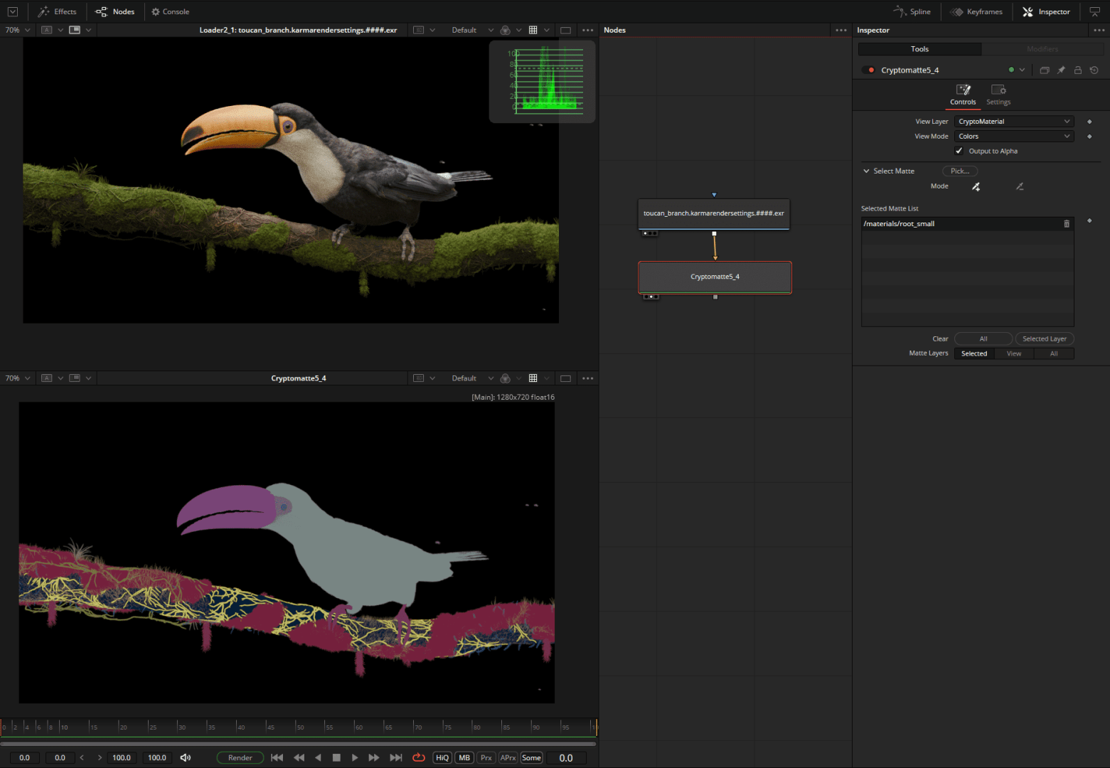 toucan on a branch in a software interface digital production Toucan on a branch in a software interface