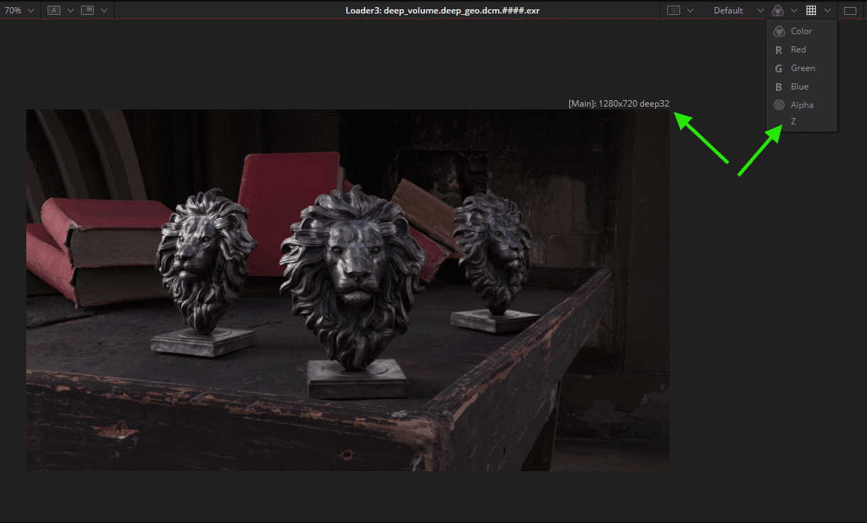 three lion head sculptures on a wooden table with books in the background digital production Three lion head sculptures on a wooden table with books in the background.