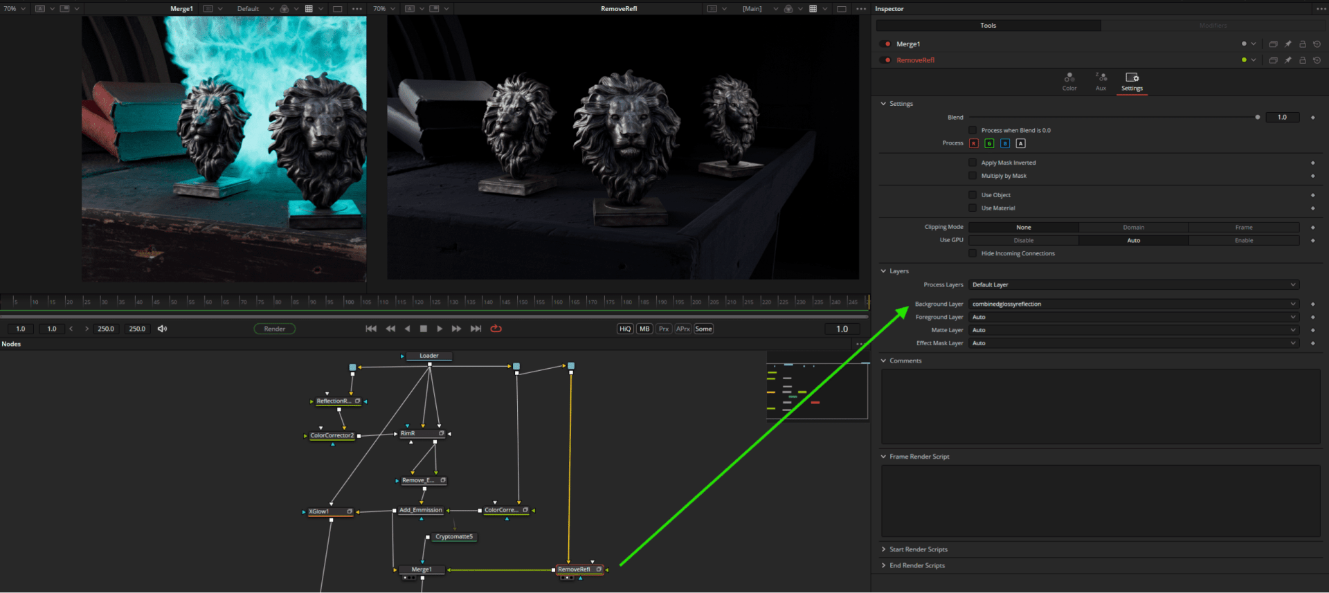 3d lion statues displayed in a editing software interface digital production 3D lion statues displayed in a editing software interface.