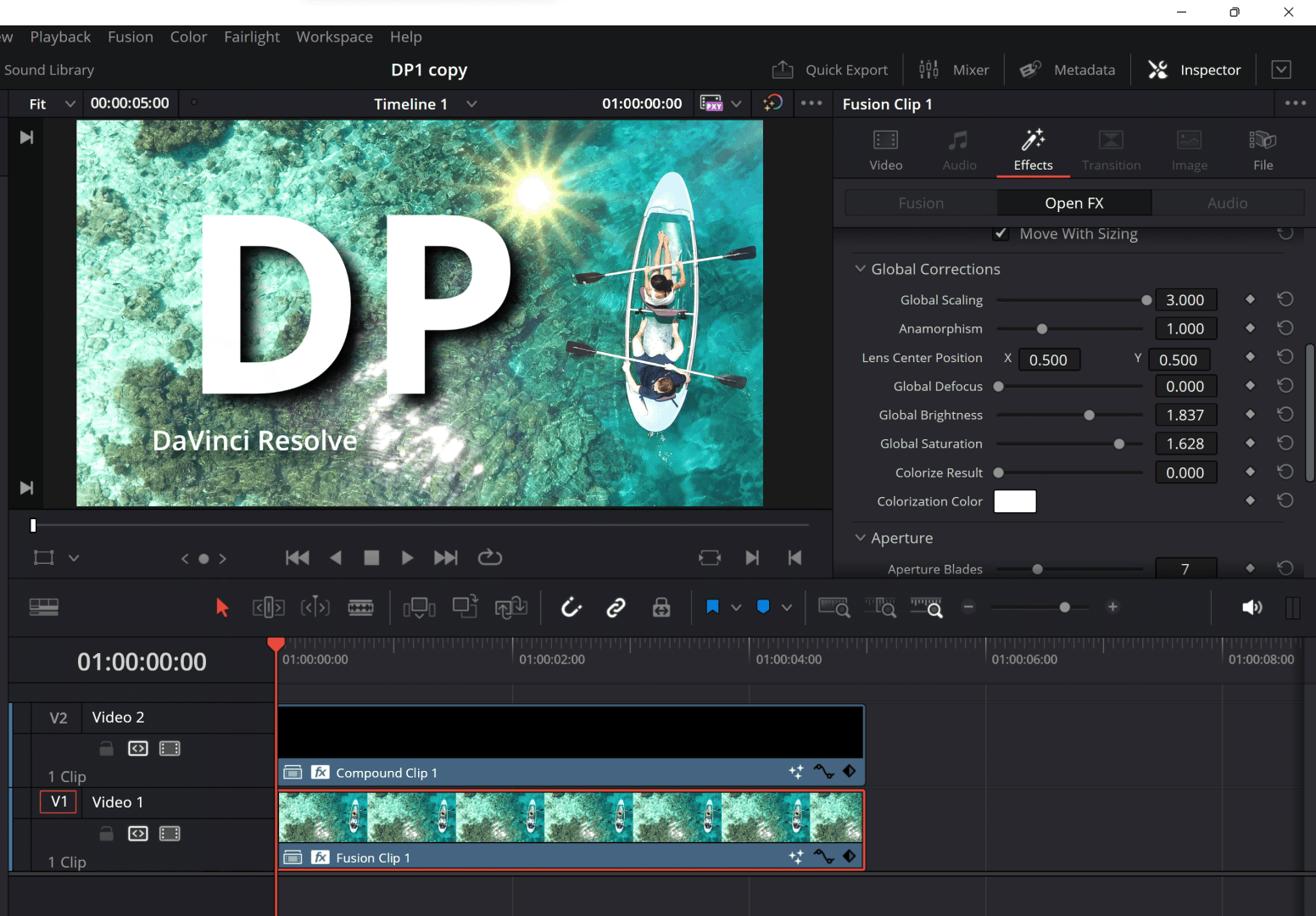 lens2 digital production Lensflare und Text mit Drop Shadow vor Hintergrund
