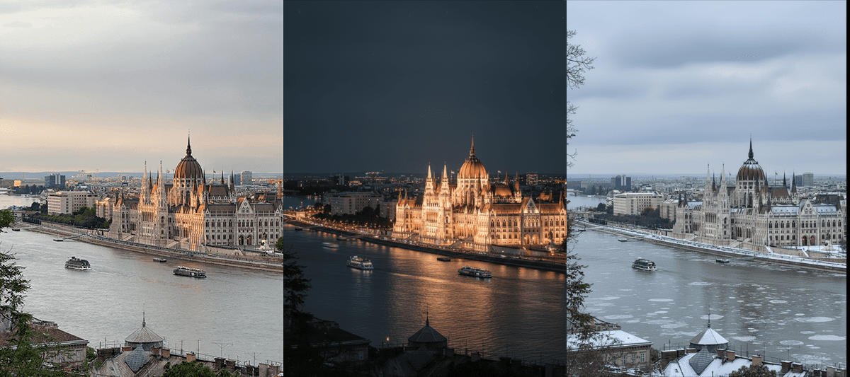 phtoshopai switch scene digital production Photoshop-AI: Switch Time and season with Nano Banana by Google