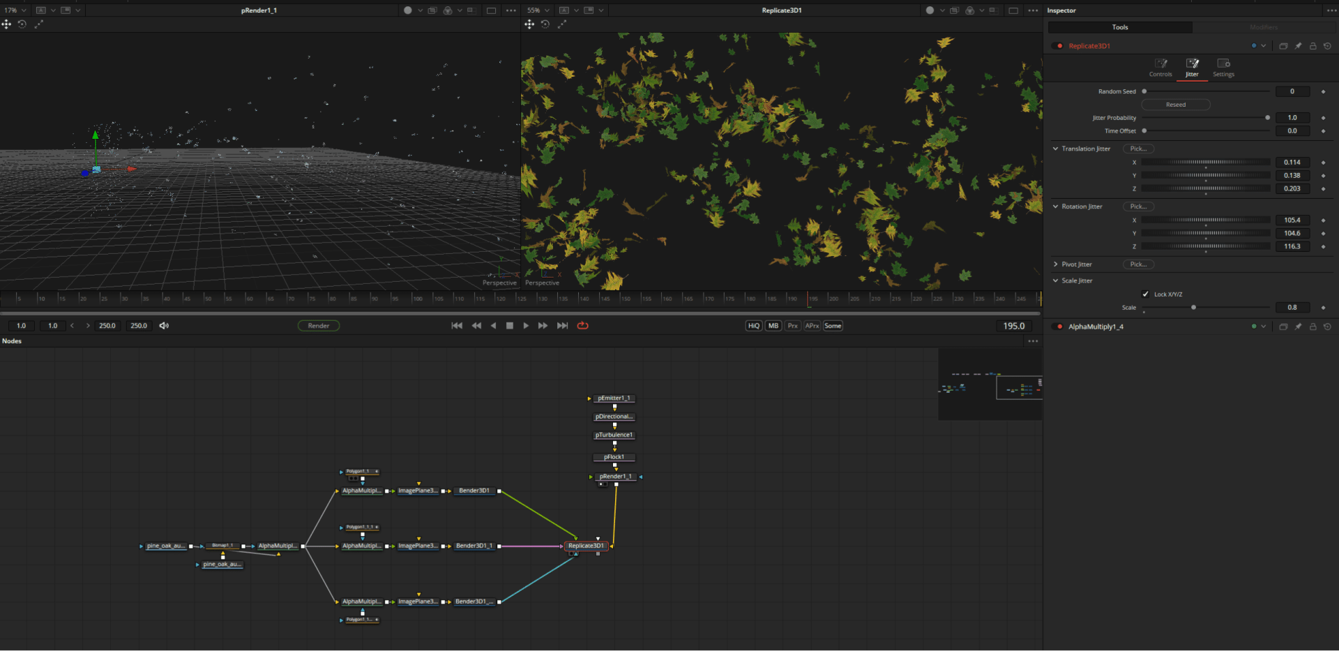 3d graphics software interface with nodes and particles digital production 3D graphics software interface with nodes and particles