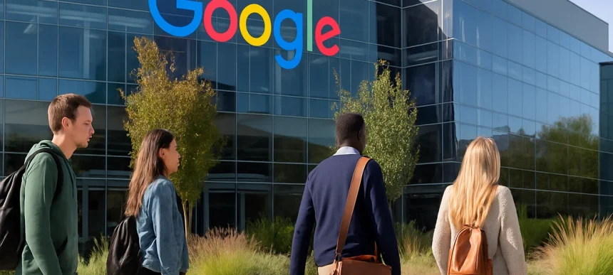 google-workers-are-walking-in-the-office
