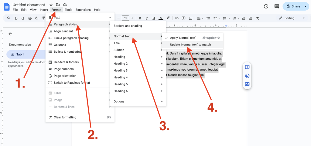 Set-double-spacing-in-google-docs-as-default